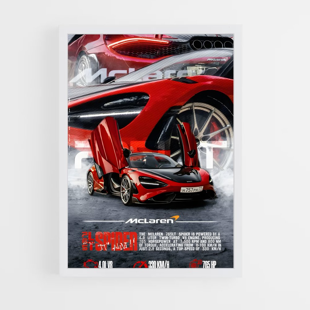 Poster splendide araignée – affiche Mclaren (vue 3)